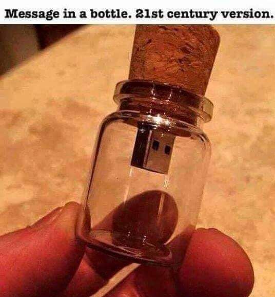 Message in a bottle nowadays