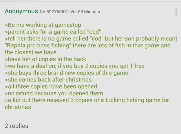 Anon sells game