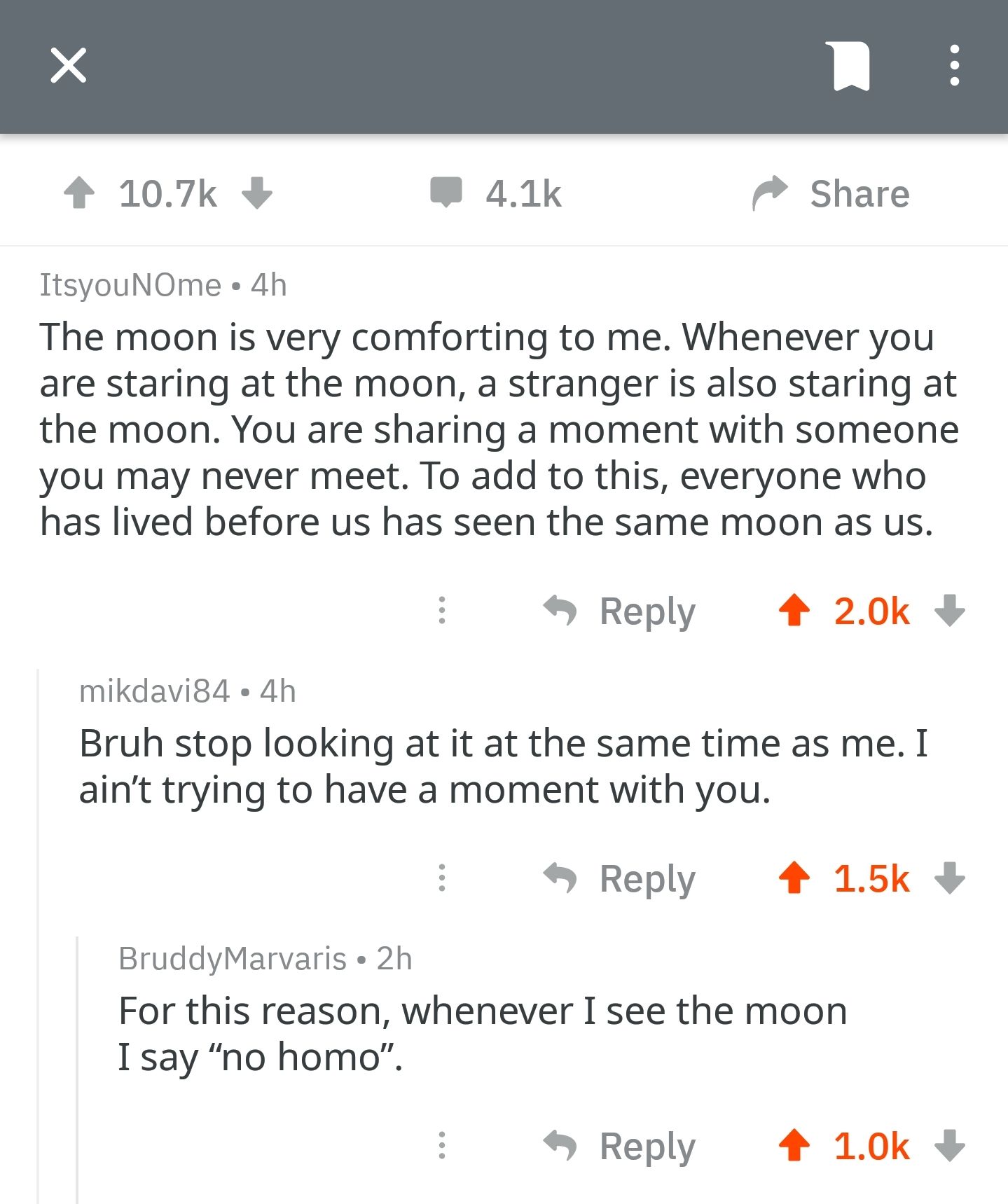 What is your opinion on the moon?