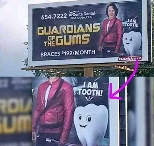 This dentist advertising billboard