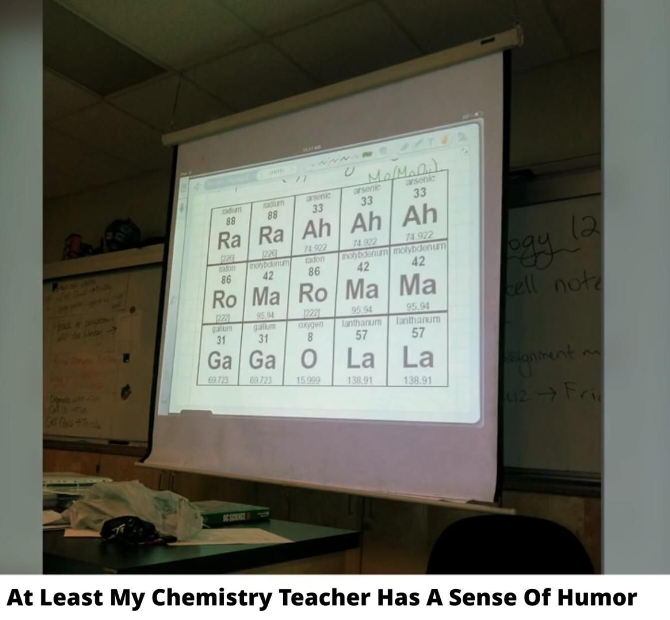 Lady Gaga is a chemistry teacher