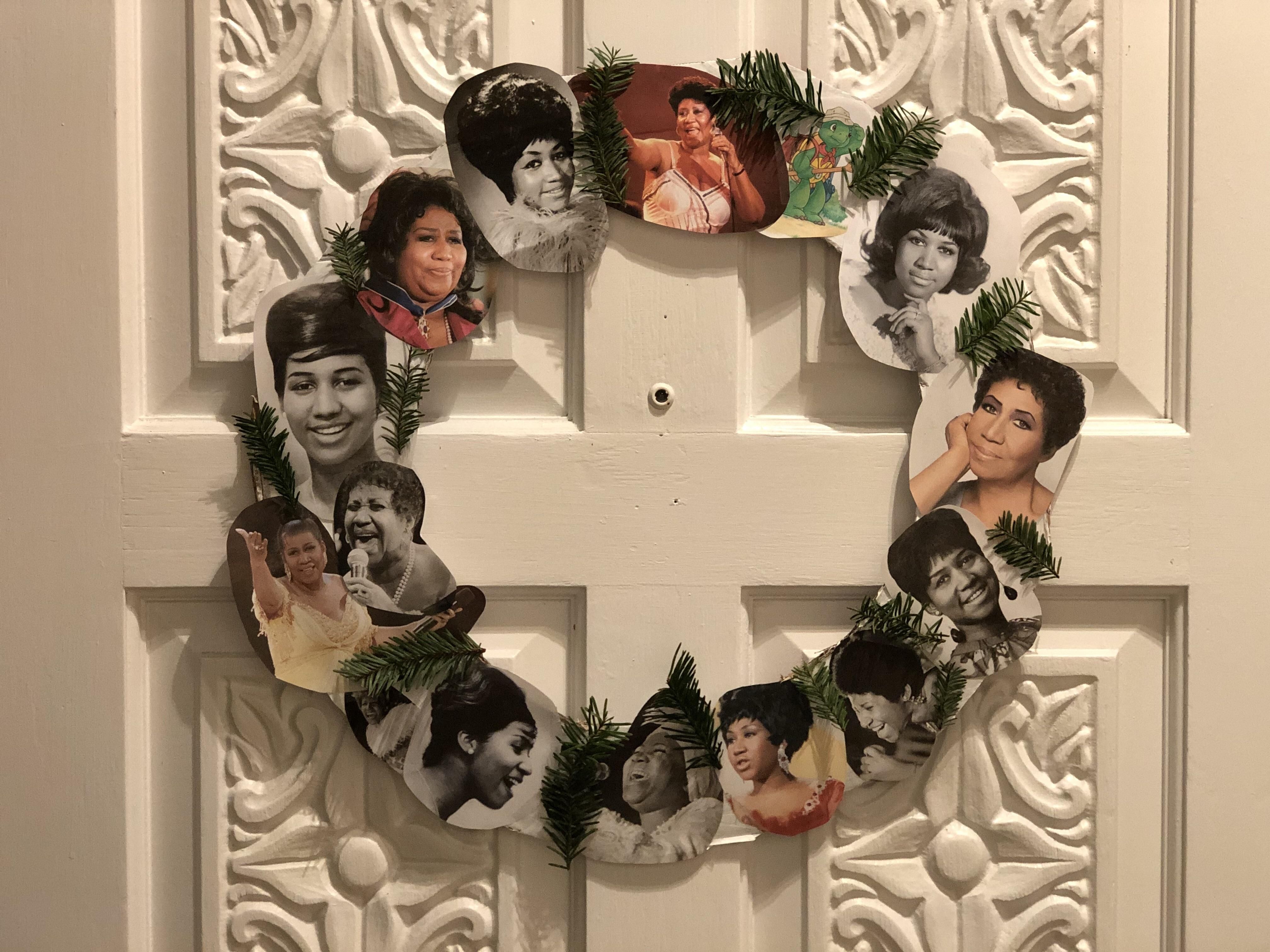 Got festive this year, made “a wreath of franklin”