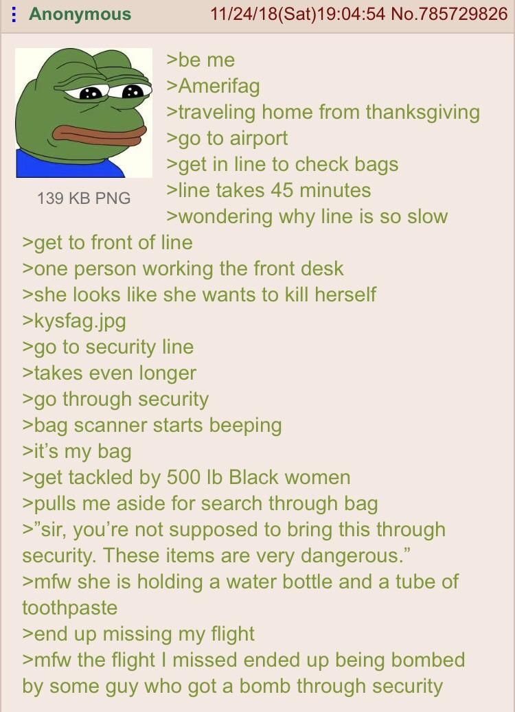 Anon at the airport