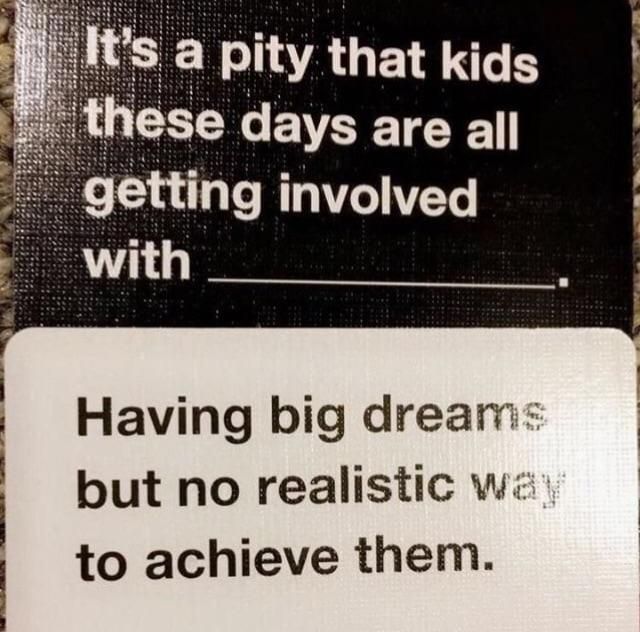 When cards against humanity gets a little too real.