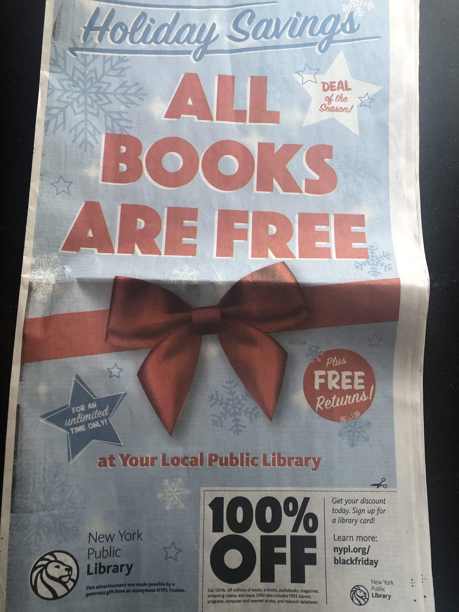 This advertisement for a library.