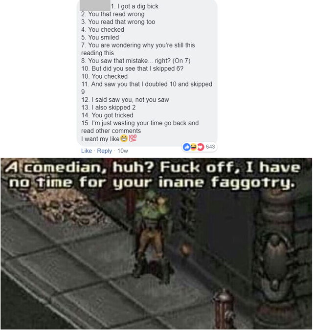 FB comment section all the time