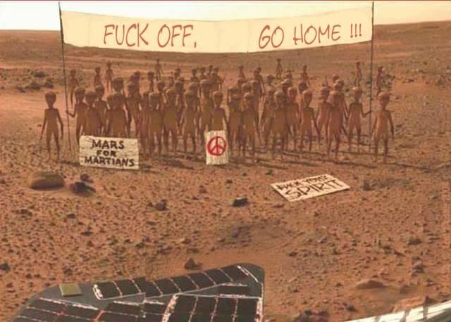 The first images have now been beamed back from Mars.