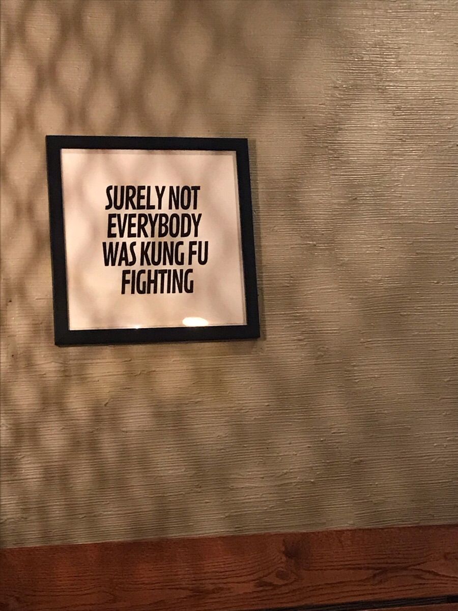 Thought provoking art at a local Chinese restaurant