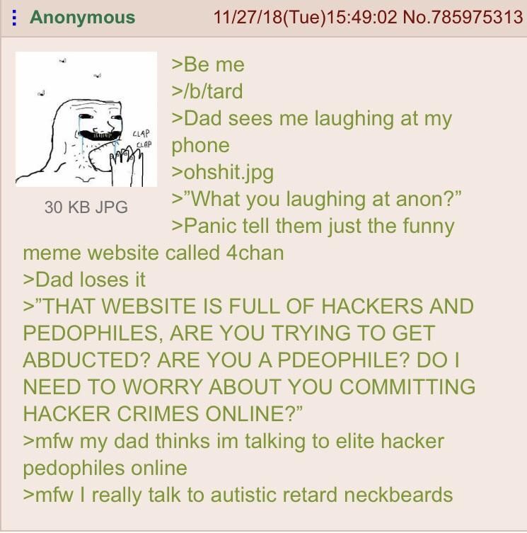 Anon talks to his dad