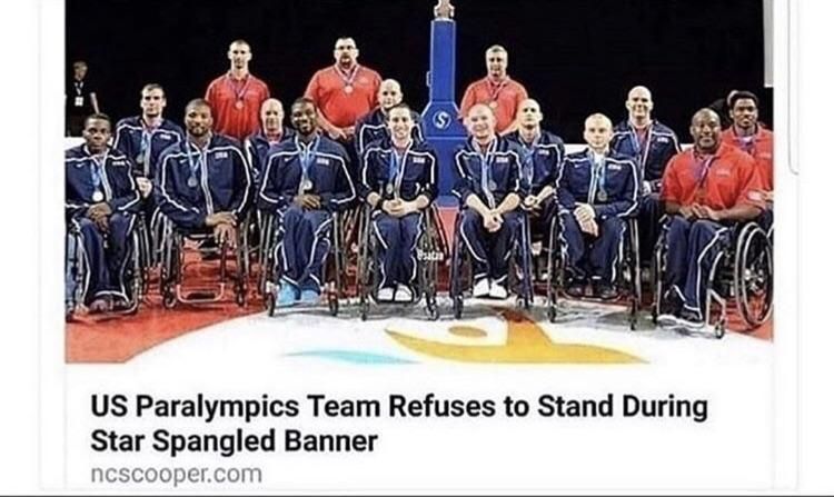 US team refuses to stand during anthem