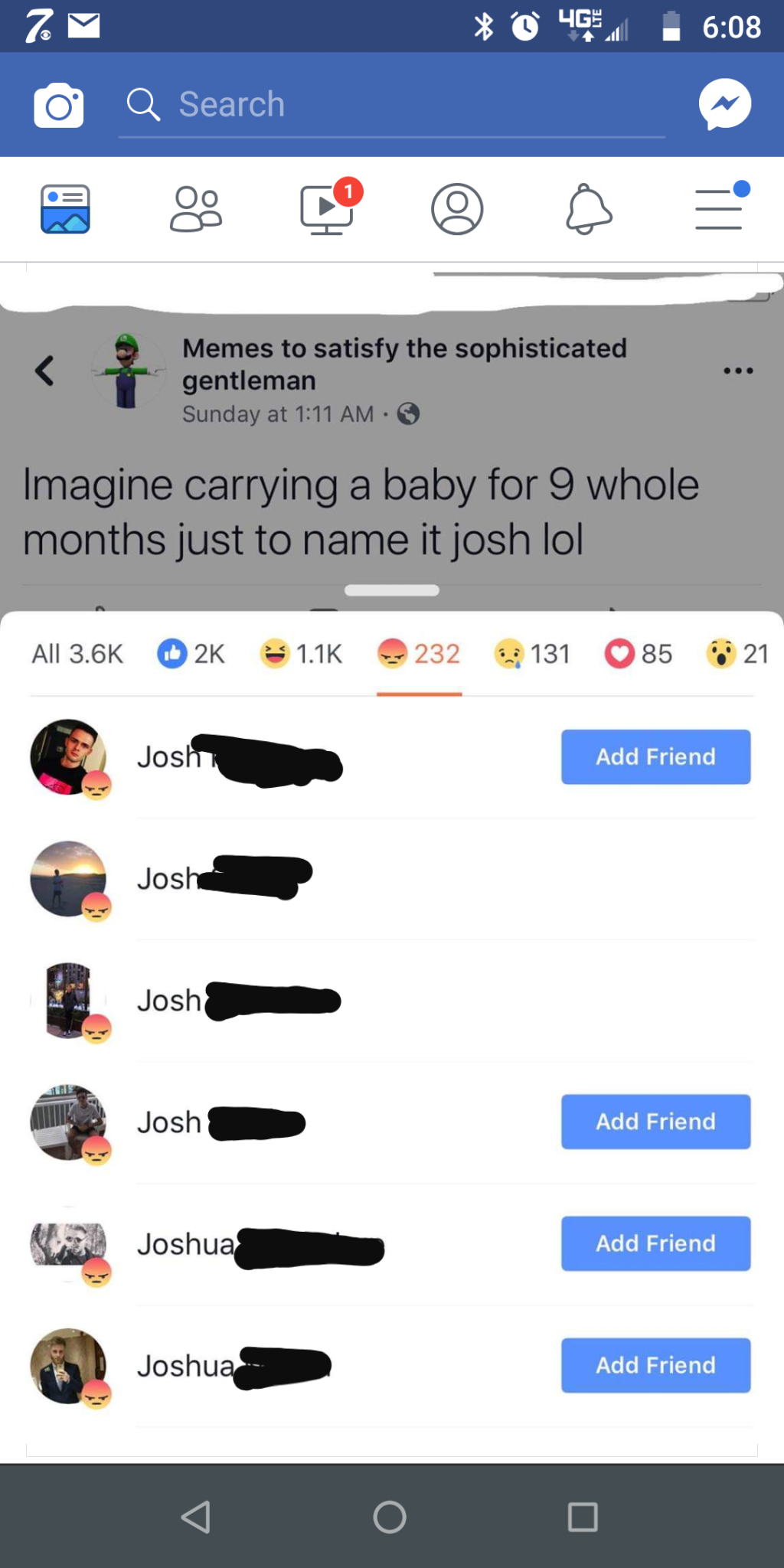 I think Josh is offended