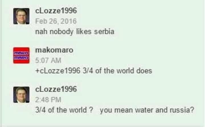 show of hands, who likes serbia?