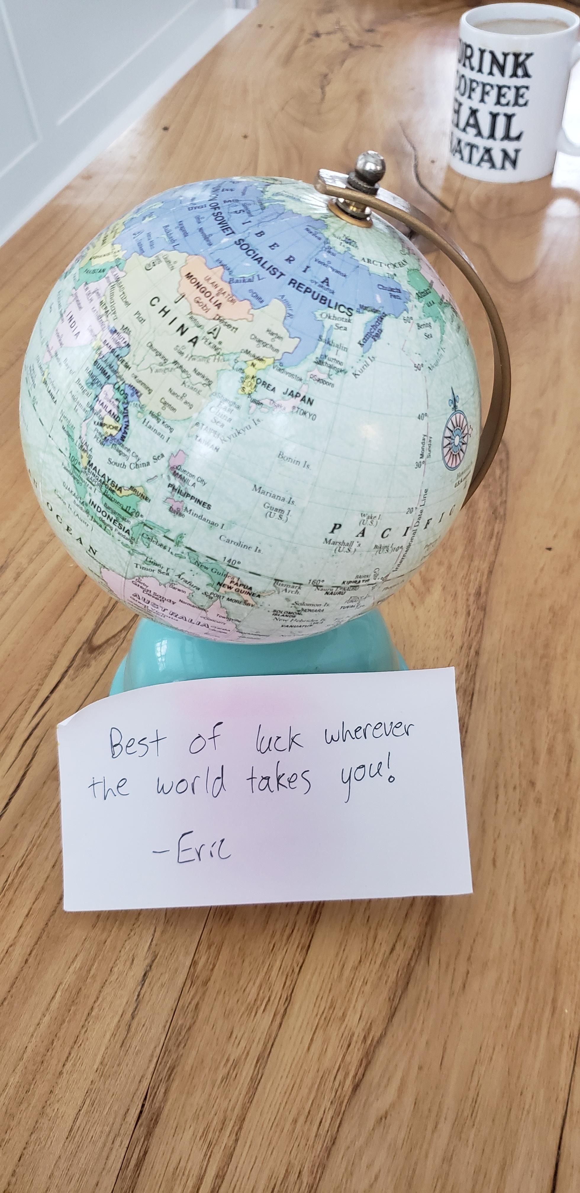 My coworker is a flat earther and it's his last day