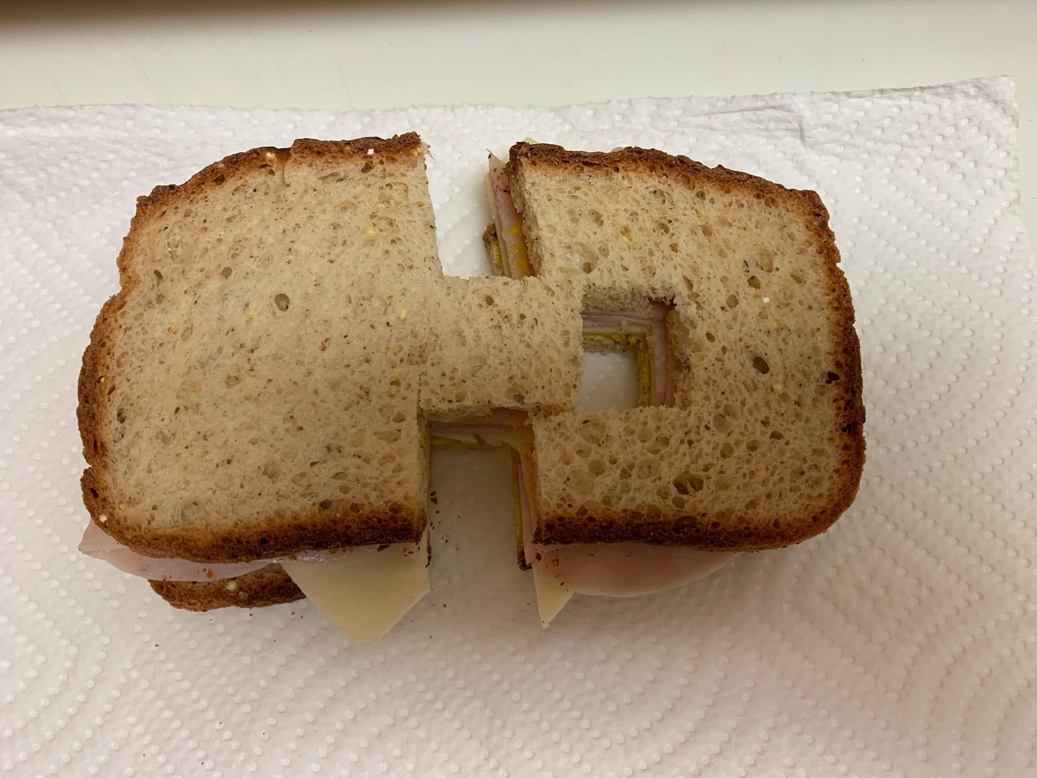 My daughter hates it when her sandwich is not cut perfect in half. My wife had to up her game to annoy her.