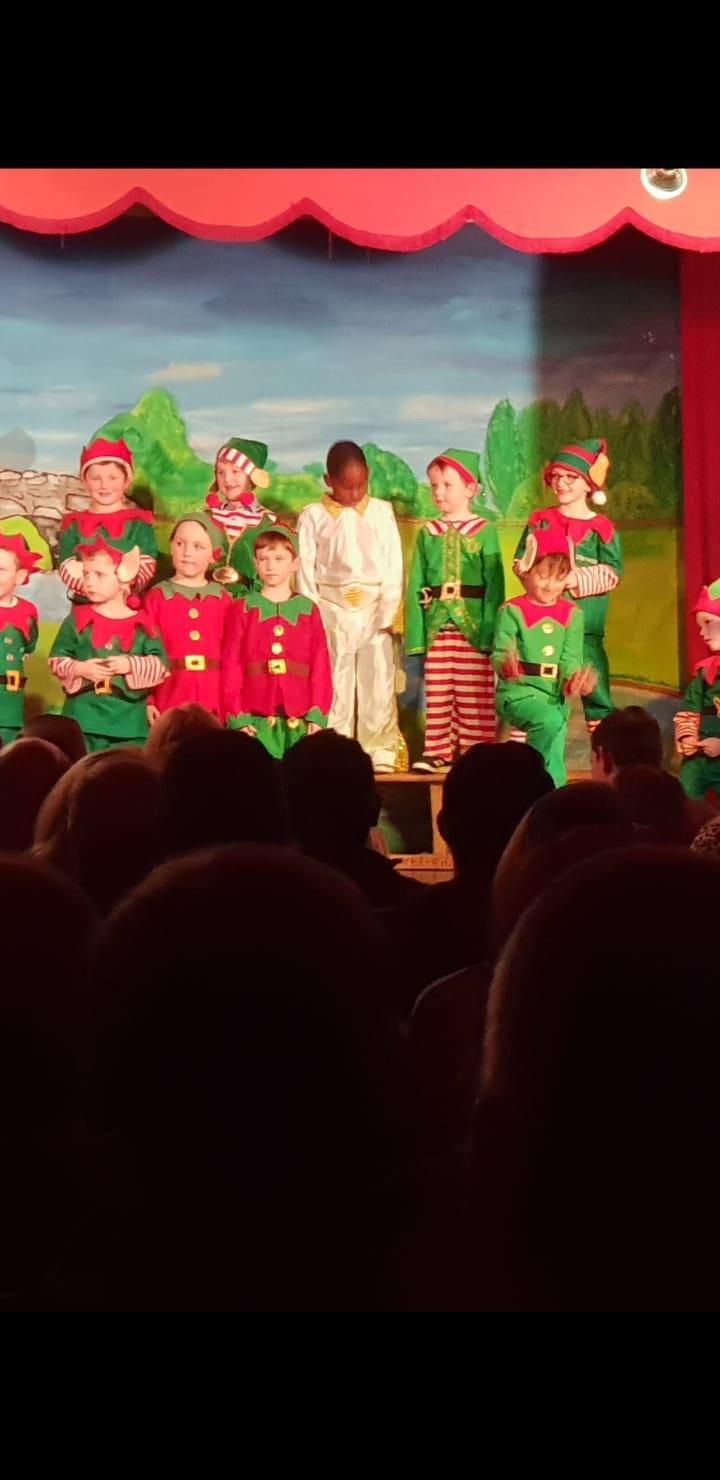 These kids were asked to dress up as Elves for their school play. One kid dressed up as Elvis