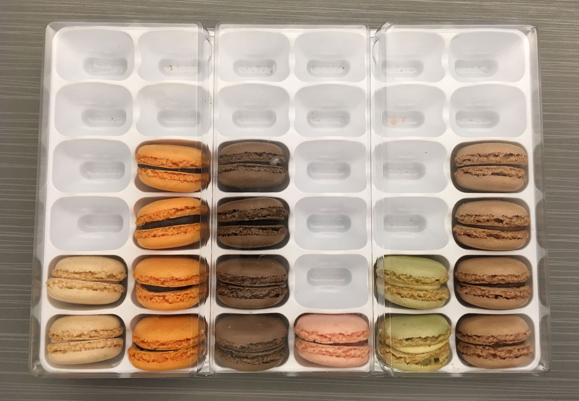 A bar graph of the unpopularity of macarons in this box of macarons