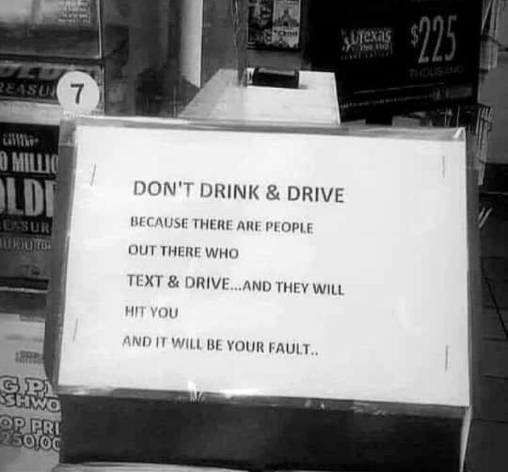 Another reason not to drink and drive.