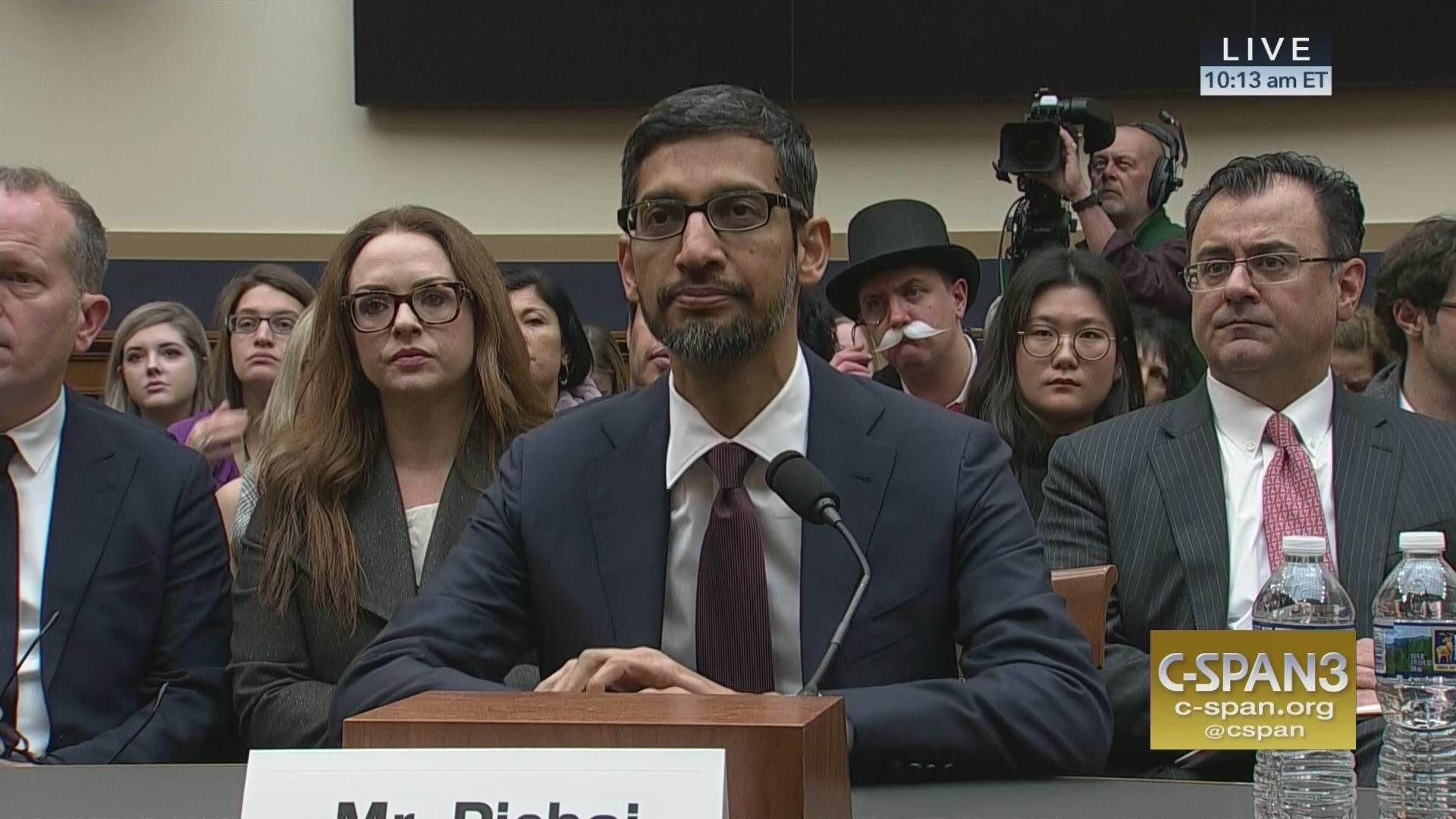 The Monopoly Man makes a comeback at Google CEO’s hearing.