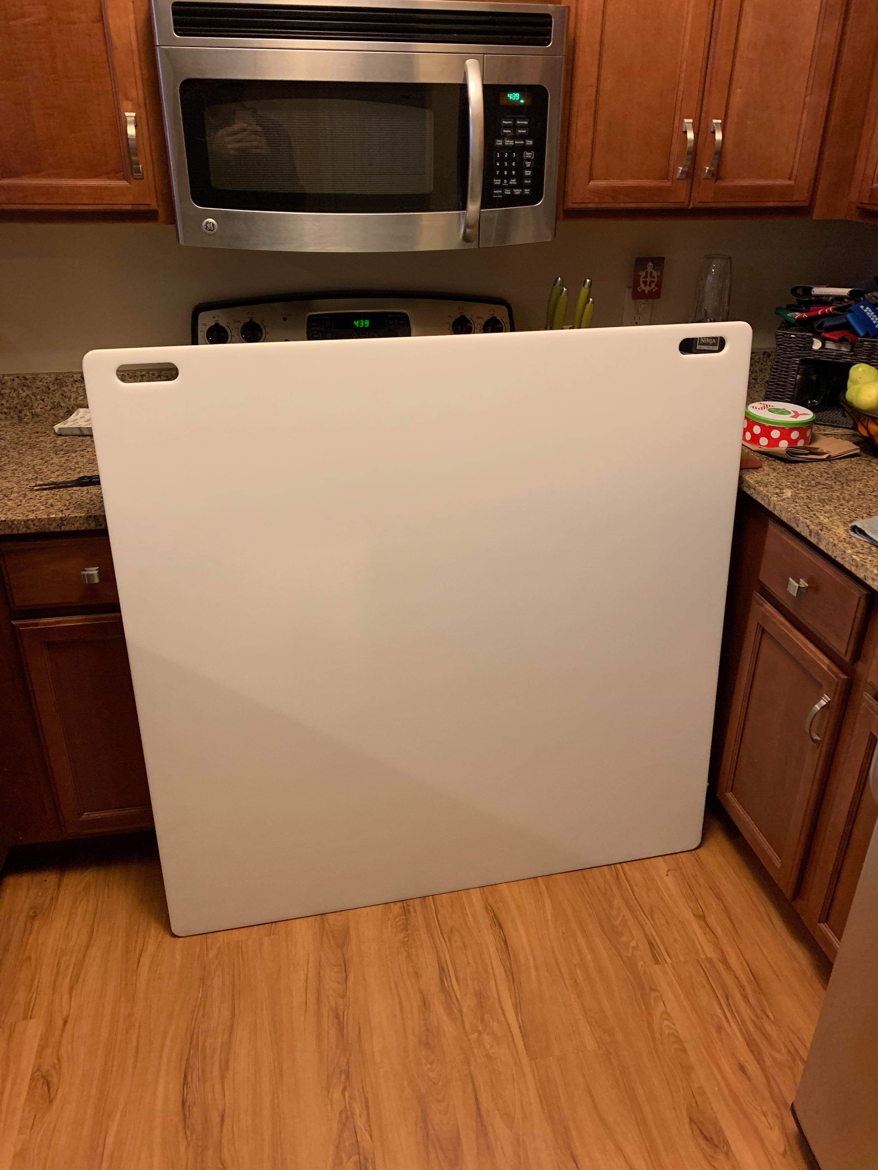 My friend's GF's dad sent them an xxxxl cutting board for their housewarming by mistake.