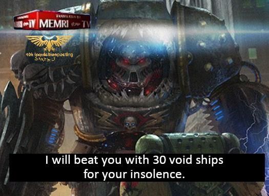 when someone insults the holy god-emperor