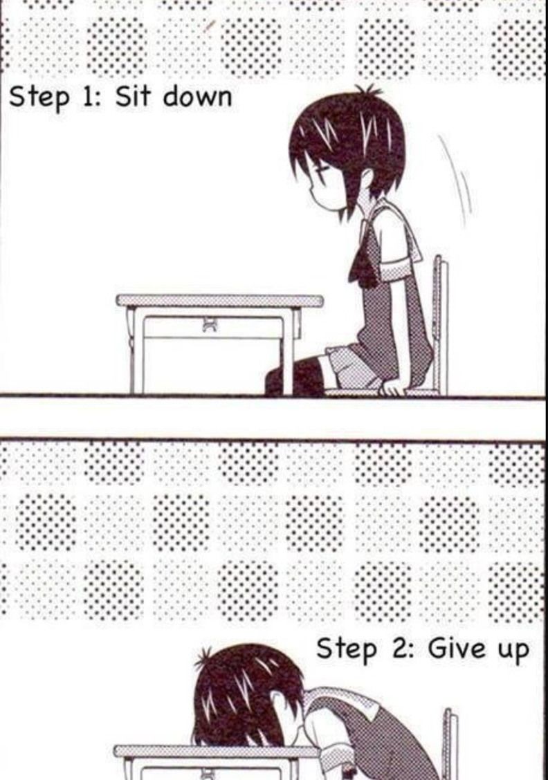 me trying to finish my crappy webcomic