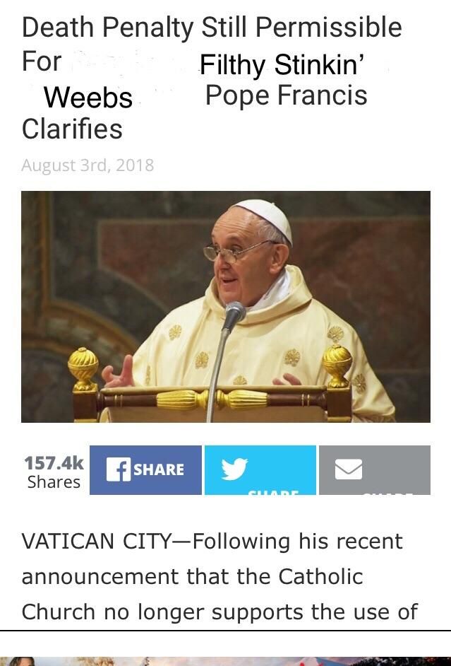Pope Francis at it again