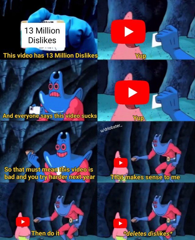 Should've removed more dislikes youtube