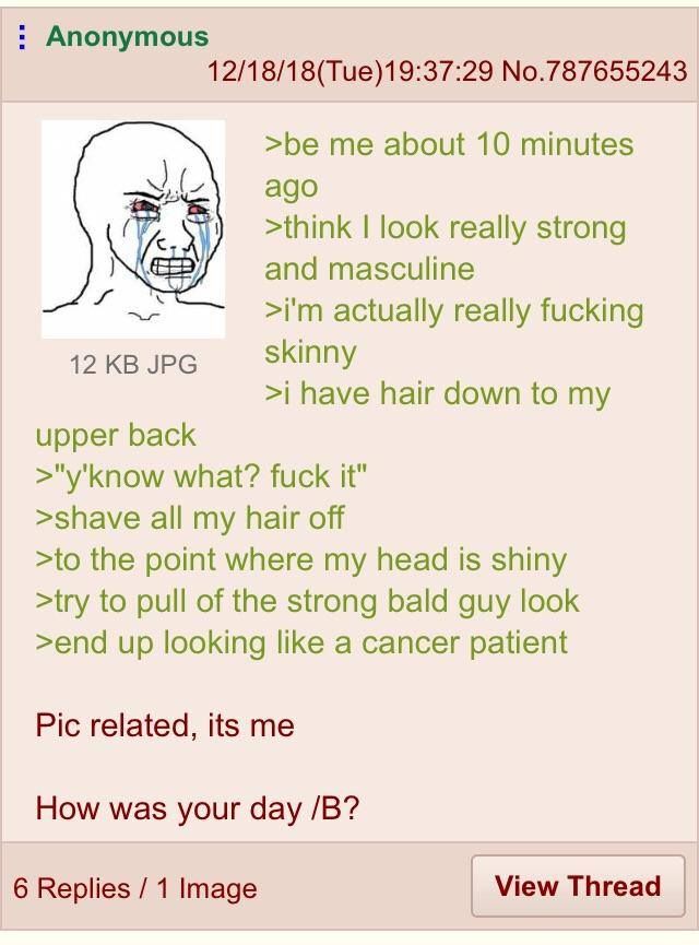 Anon shaves