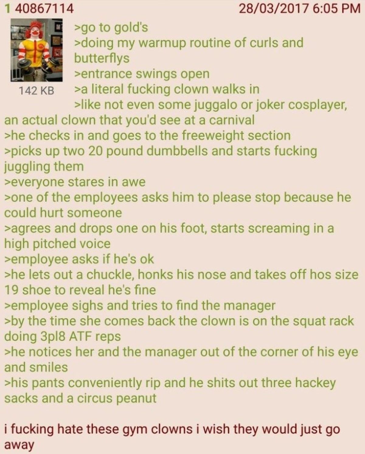 Stop clowning around