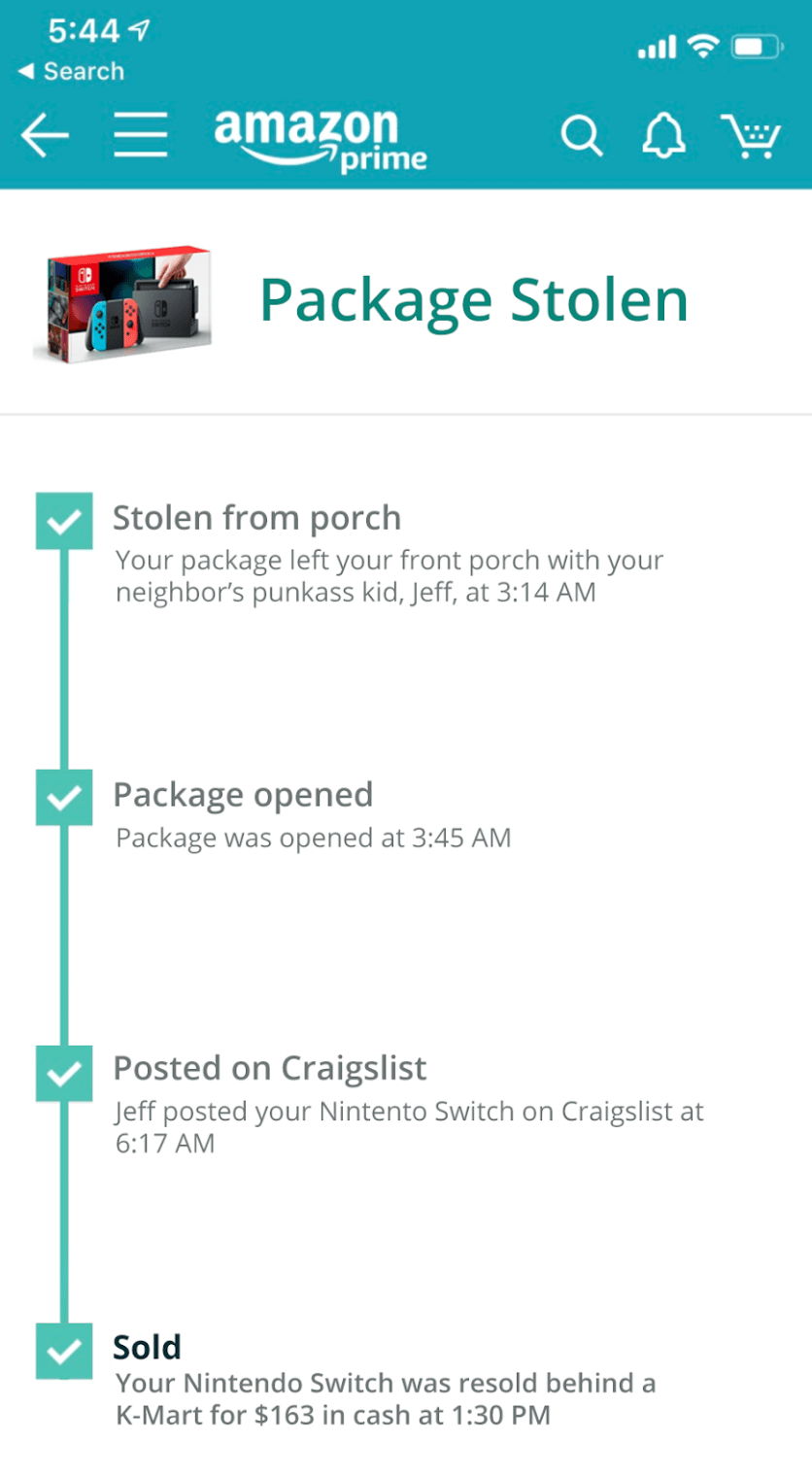 Amazon will now let customers track packages upon delivery theft.