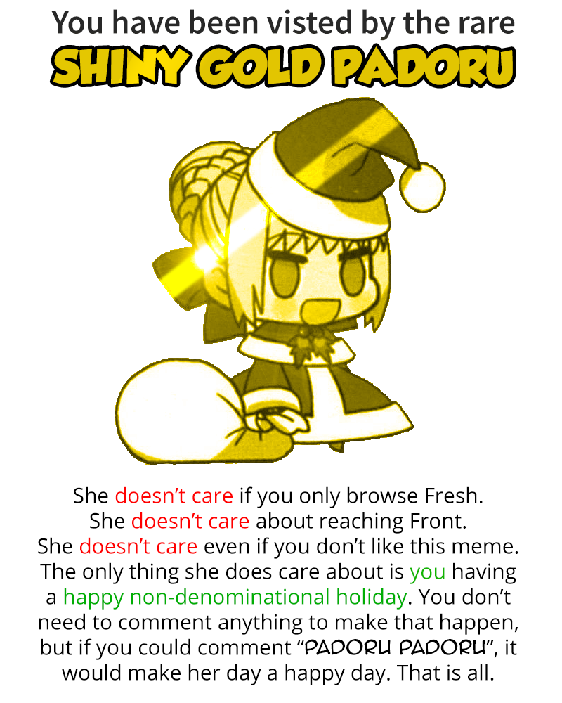A Shiny Gold Padoru has appeared