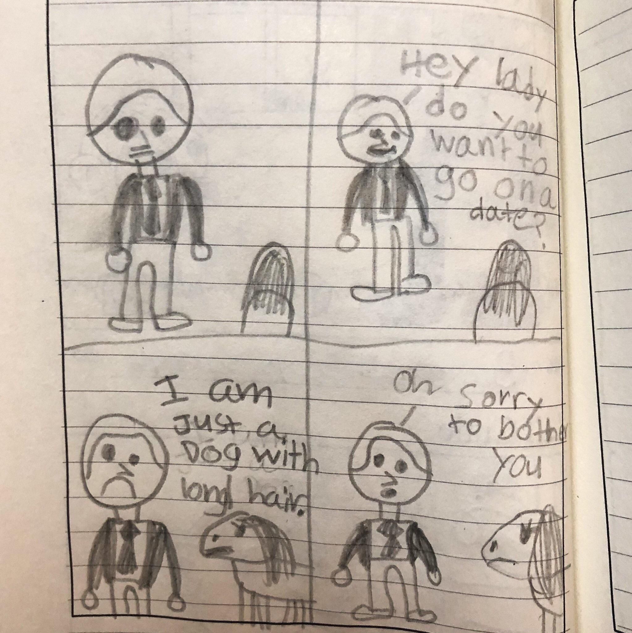 My niece drew this comic and I can’t stop laughing