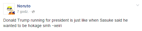 Must've been before the end of the elections. Also he's clearly didn't finish reading Naruto