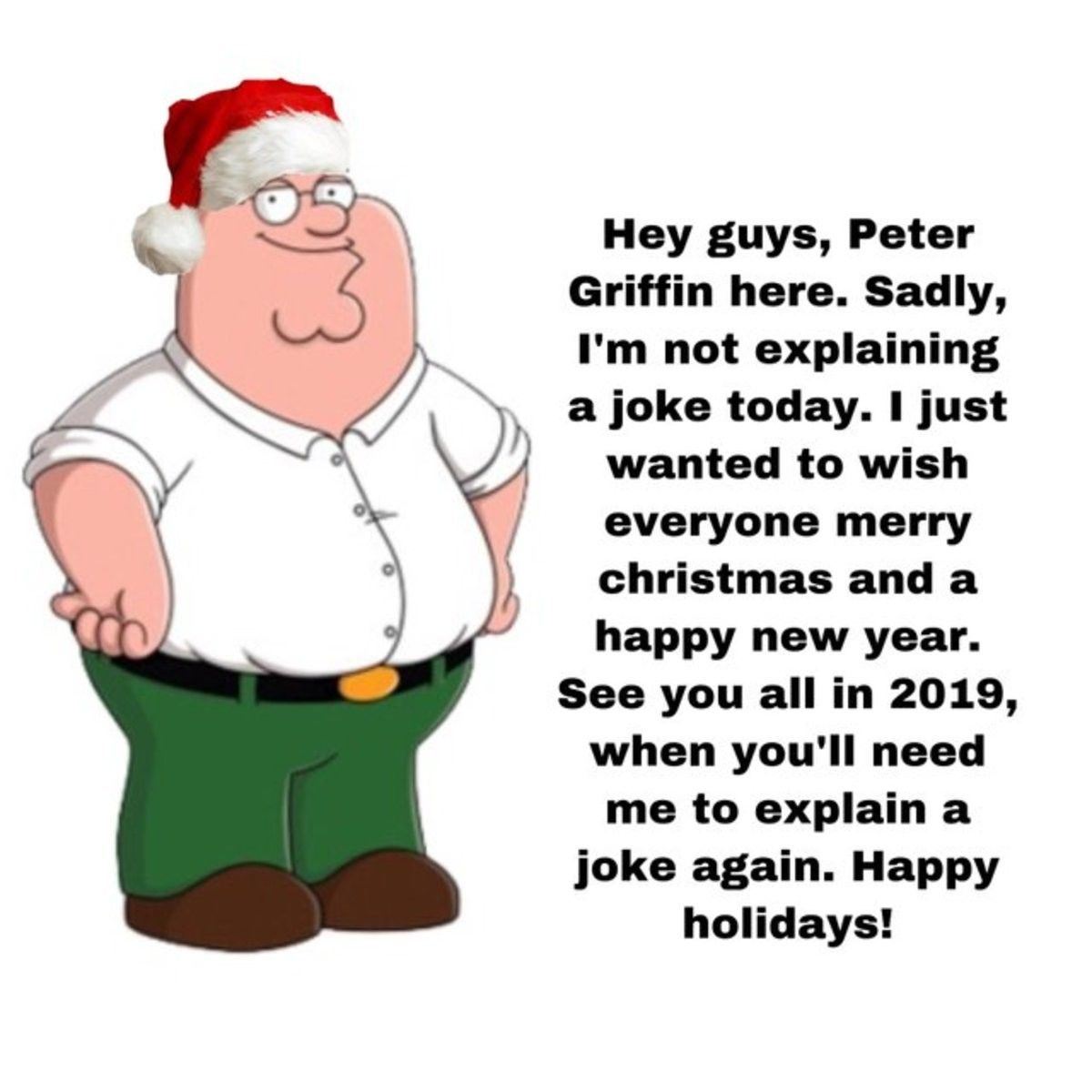 The joke here is that you usually expect him to explain the joke, instead he is not thus it is funny