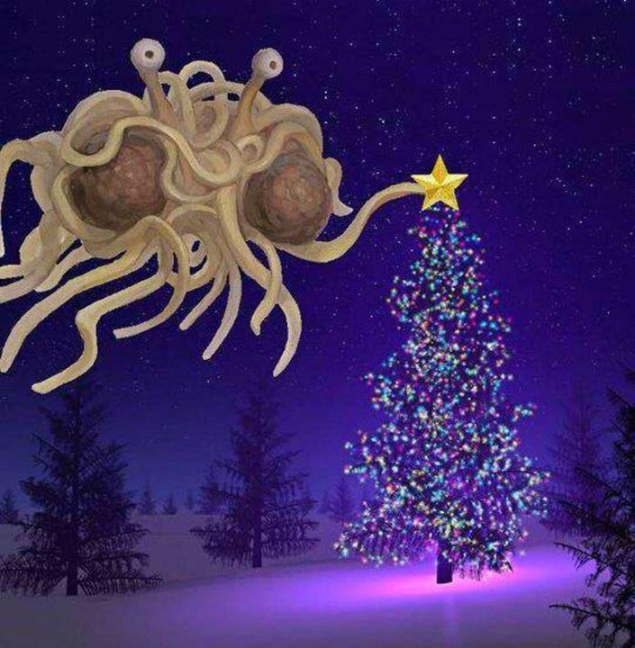 The followers of the church wish you all a merry Noodlemas