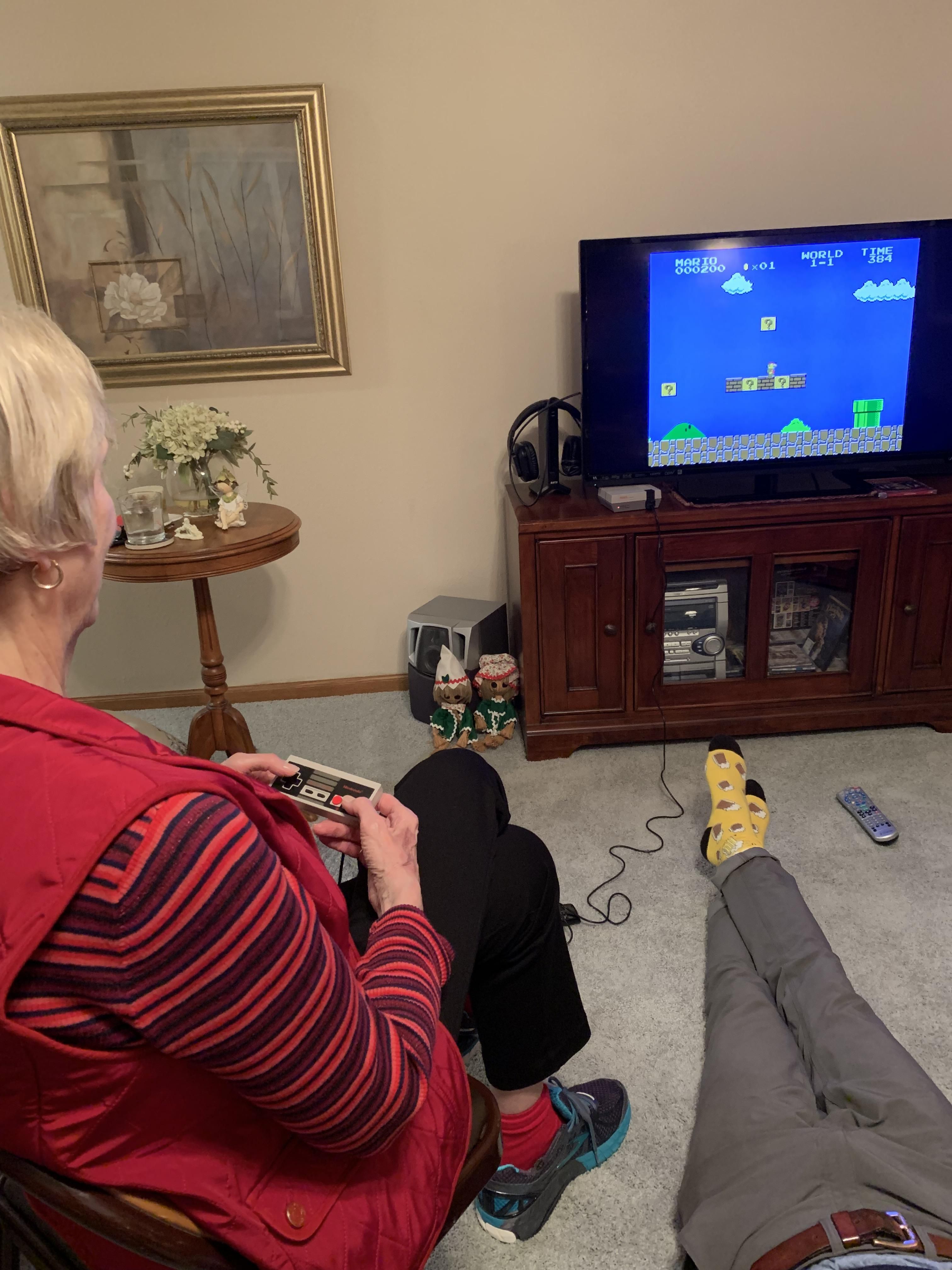 My Grandma asked for a Classic Nintendo for Christmas because she read that playing will, “improve her memory.”