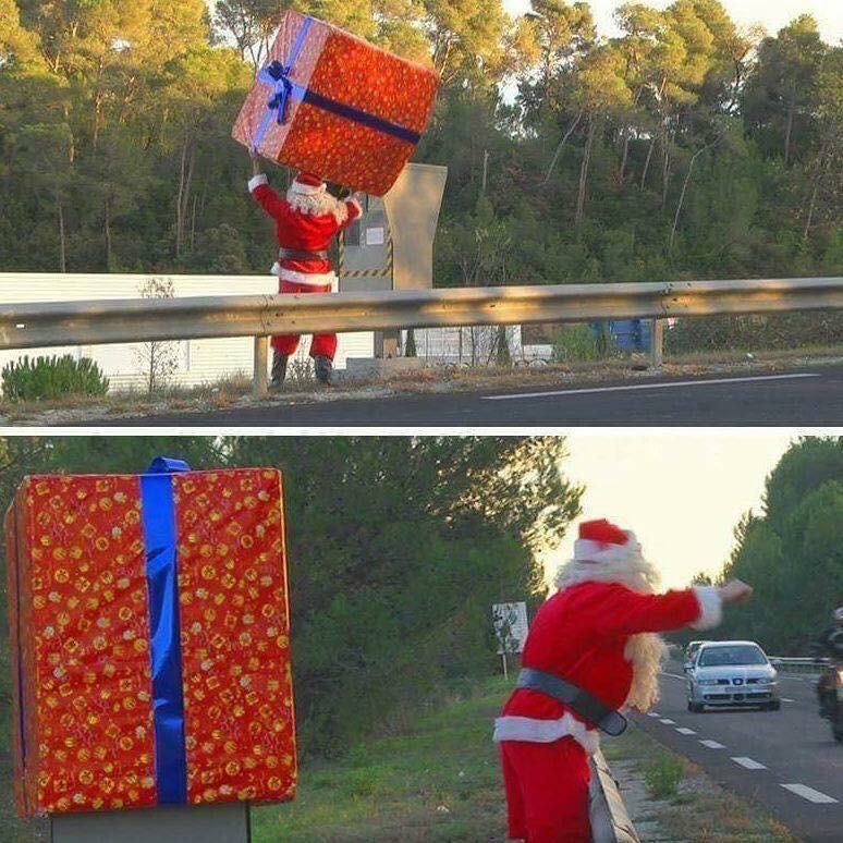 Santa blocking speed cameras in Australia