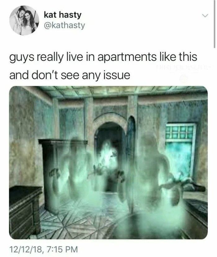 *loads gun* Apartment's haunted