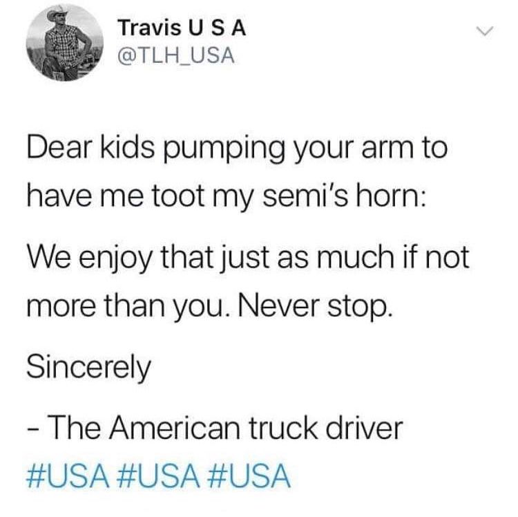 Truckers and kids