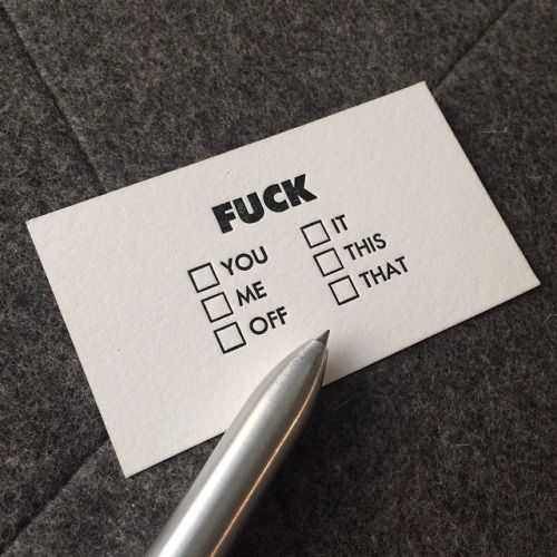 Have to order new business card with this on thw back!