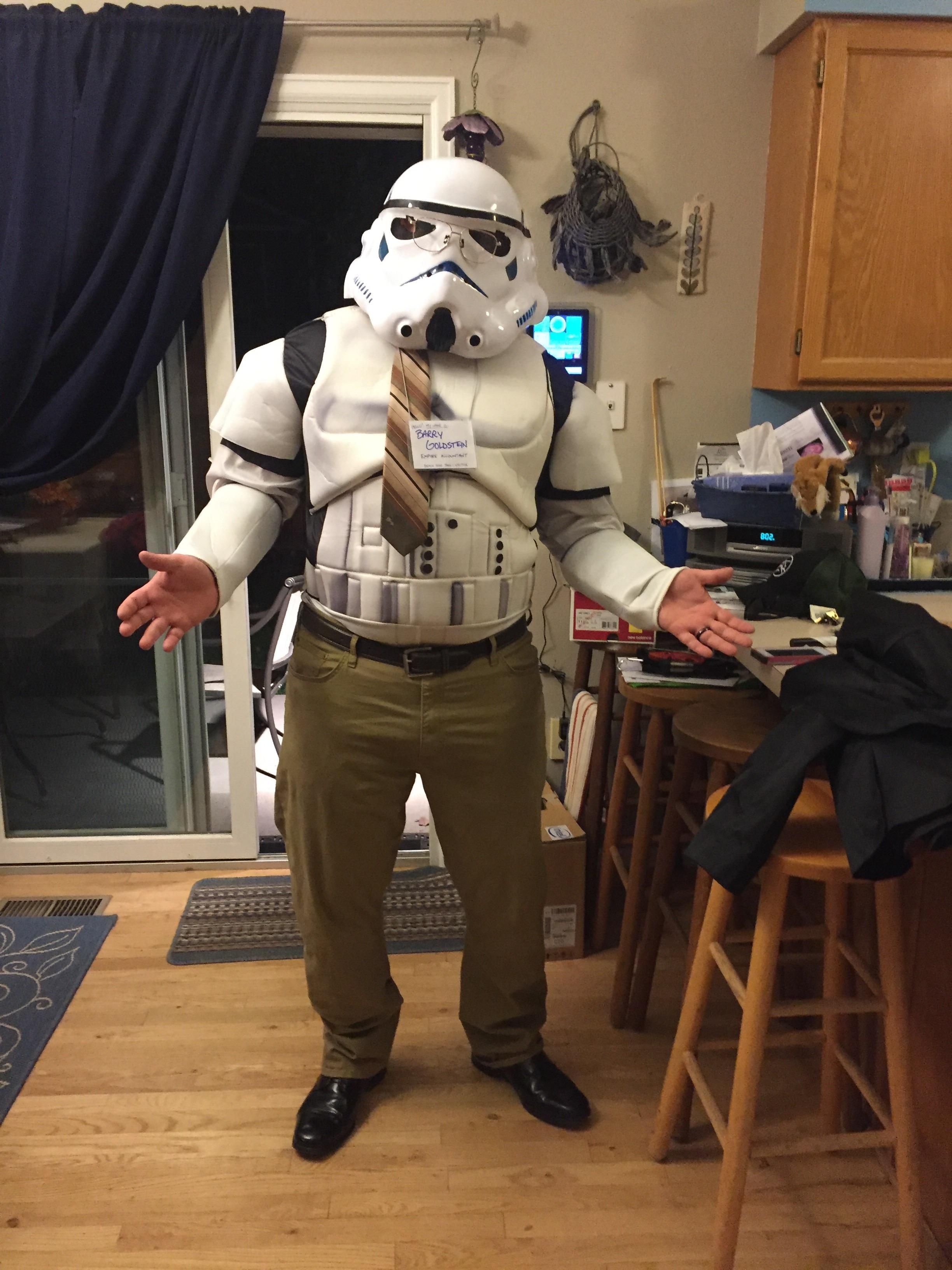 Saw a star wars post about the Empire needing an HR department reminded me of when I went for Halloween as an accountant for the Death Star.