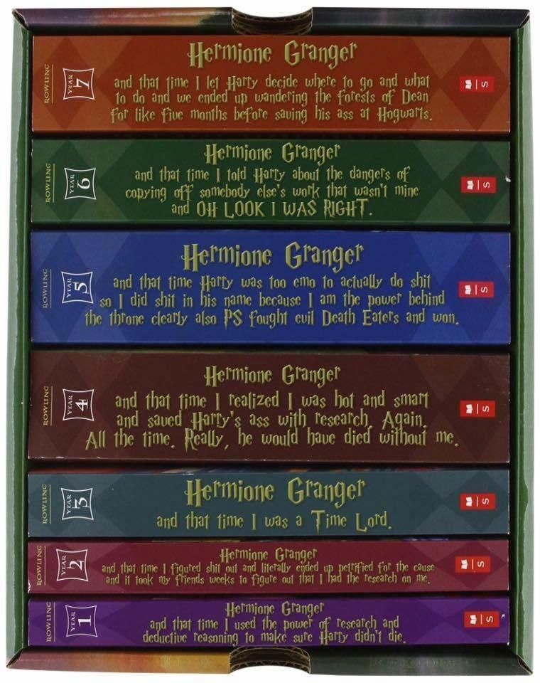 Harry Potter titles from Hermione's point of view.