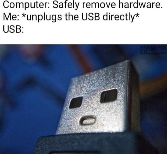 Don't unplug your USBs