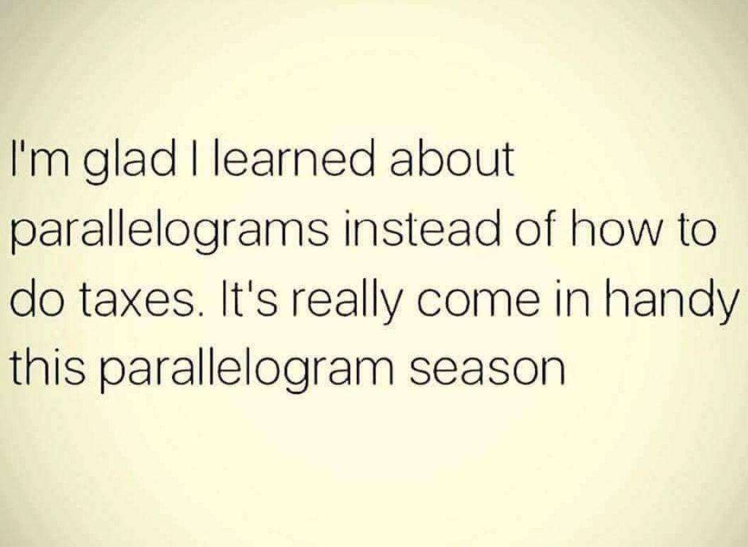 Parallelogram Season is upon us!