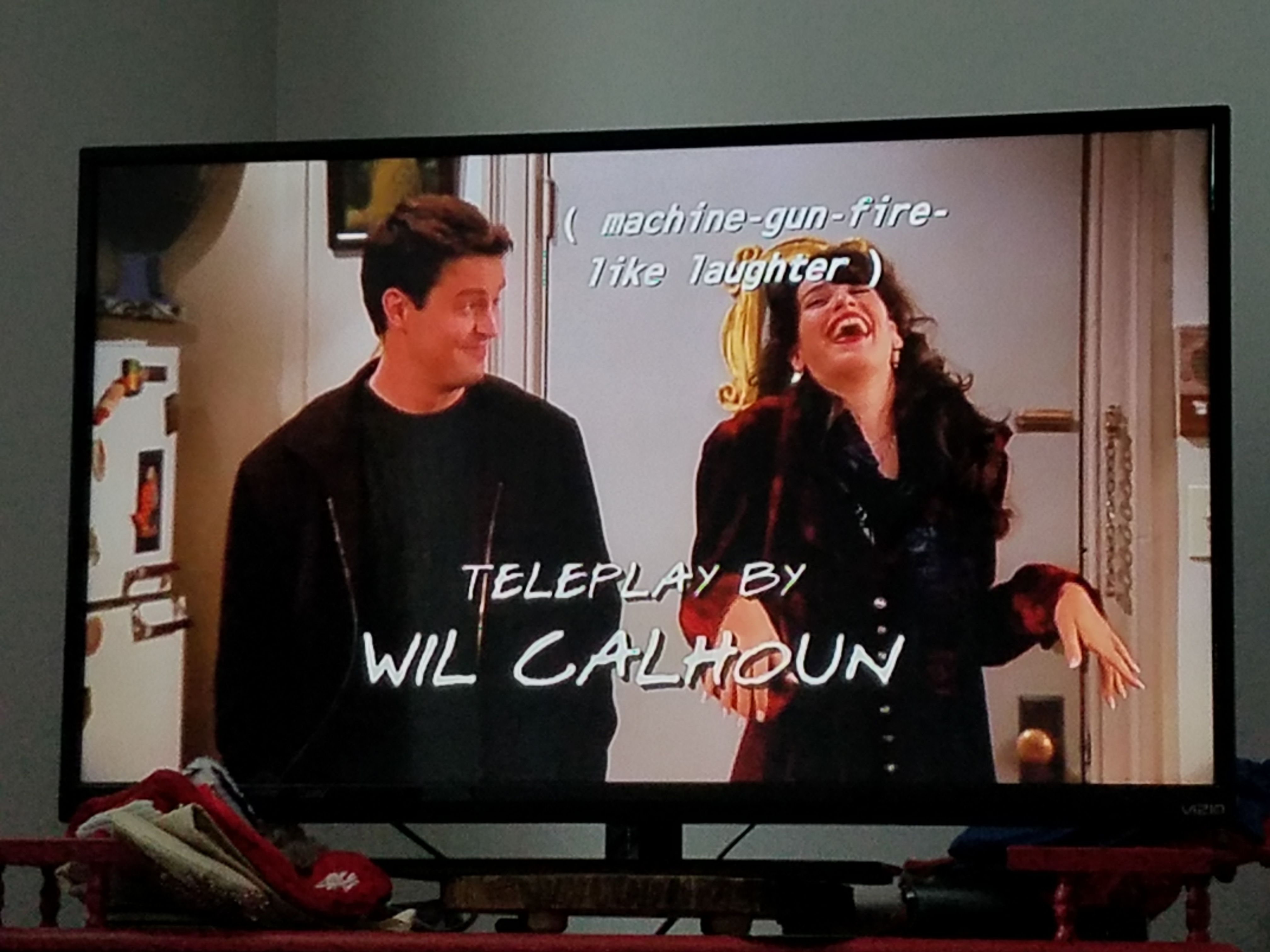 Whoever captioned this episode of Friends was spot on.