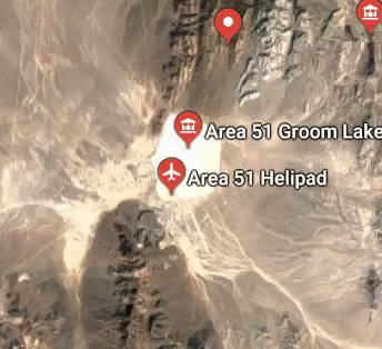 When you hover the streetview guy above area 51 it turns into a UFO.