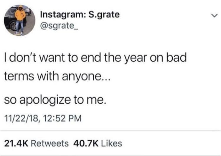 apologize