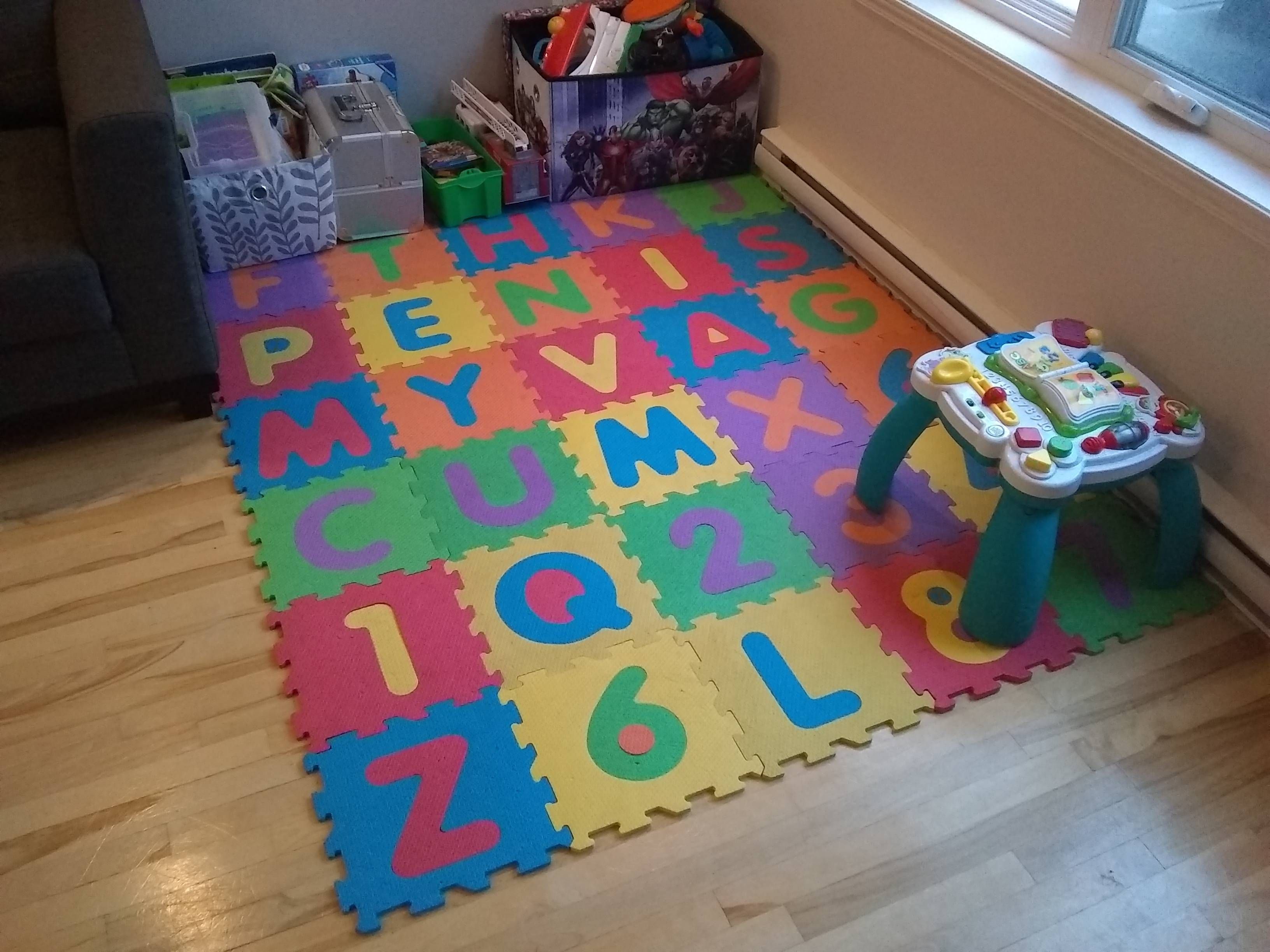 I've rearranged the kid's play mat a month ago and the wife still hasn't noticed.