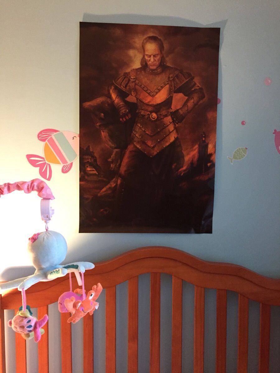 The wifey said I have to take this down from my daughter's nursery immediately or she's taking the baby and leaving me