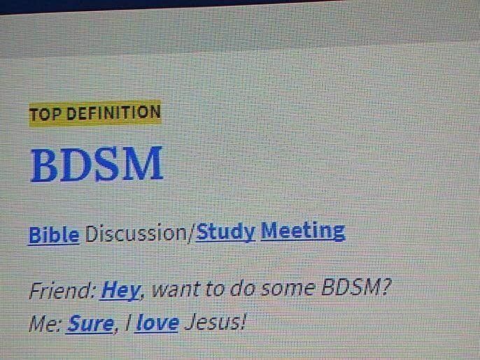 Yeah, I'm into BDSM